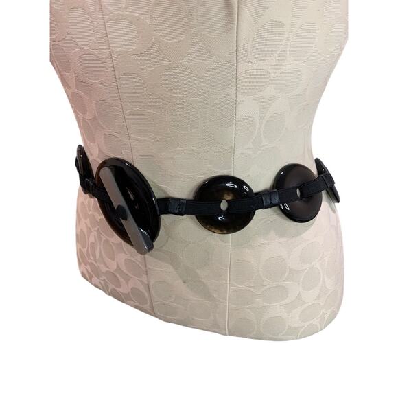 One Size Womens Reversible Statement Belt Stretch Elastic Toggle Clasp main image 8